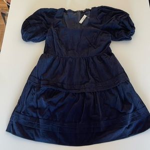 Madewell navy corduroy dress size medium. NWT.